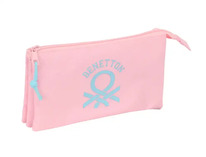 Safta Estuche Portatodo Triple Cremallera Colección Benetton Basic - Dimensiones 120x220x30 mm Safta Estuche Portatodo Triple Cremallera Colección Benetton Basic - Dimensiones 120x220x30 mm