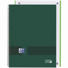 Oxford Europeanbook 1 Write&Erase Cuaderno A4+ 80 Hojas 5x5mm Microperforado Tapa Extradura Verde Militar Set de 5 (Set de 5)