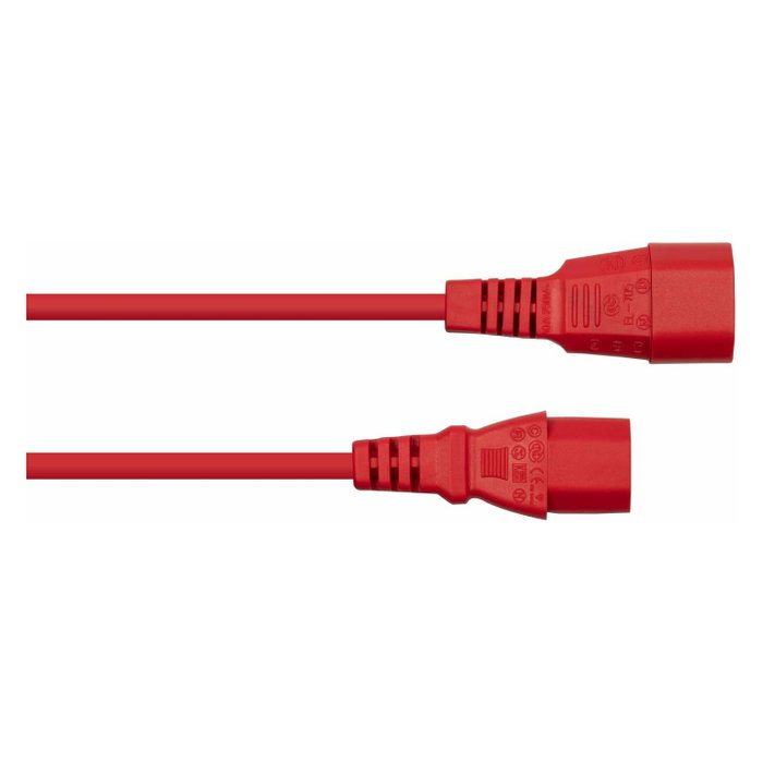Kabelmeister Cable de extensión C14 a C13 rojo 3m