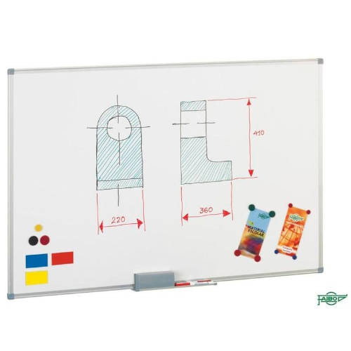 Faibo Pizarra Blanca Magnética de Acero Lacado 60x90 cm