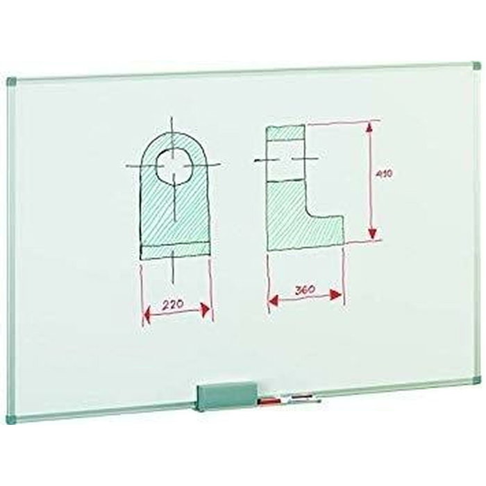 Faibo Pizarra Blanca Magnética de Acero Lacado 60x90 cm