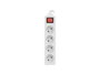 Lanberg Regleta con 4 tomas PL, interruptor y cable de 1.5m, blanca