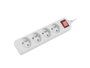 Lanberg Regleta con 4 tomas PL, interruptor y cable de 1.5m, blanca