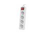 Lanberg Regleta con 4 tomas PL, interruptor y cable de 1.5m, blanca