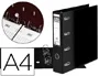 Elba Archivador de Palanca DIN A4 Negro Lomo 75 mm con Doble Mecanismo de 4 Anillas Rado