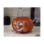 Calabaza Decorativa con Luz Interior para Halloween 17 cm Naranja y Oro