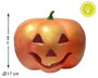 Calabaza Decorativa con Luz Interior para Halloween 17 cm Naranja y Oro