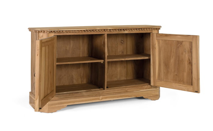 GINER Y COLOMER Aparador de madera de teca con 2 puertas y 2 baldas GINER Y COLOMER Aparador de madera de teca con 2 puertas y 2 baldas