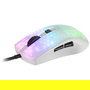 Mars Gaming MMR Ratón Gaming RGB Translúcido Blanco - Ultraligero 58g, Sensor Óptico A825PRO 12800 DPI, 6 Botones Programables, Cable Feather Paracord, para PC