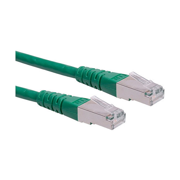 ROLINE Cable de Red Ethernet S/FTP Cat.6 Clase E, Par Trenzado Apantallado, RJ-45 Macho, 1.5 m, 23 AWG, Verde ROLINE Cable de Red Ethernet S/FTP Cat.6 Clase E, Par Trenzado Apantallado, RJ-45 Macho, 1.5 m, 23 AWG, Verde