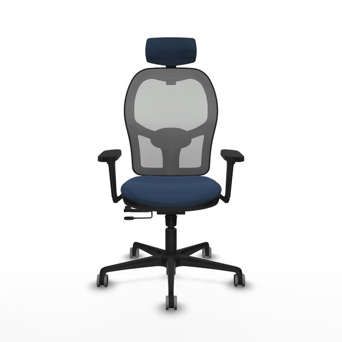PIQUERAS Y CRESPO Silla de oficina Jorquera Sincro/Traslack Azul marino y Gris
