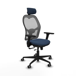 PIQUERAS Y CRESPO Silla de oficina Jorquera Sincro/Traslack Azul marino y Gris