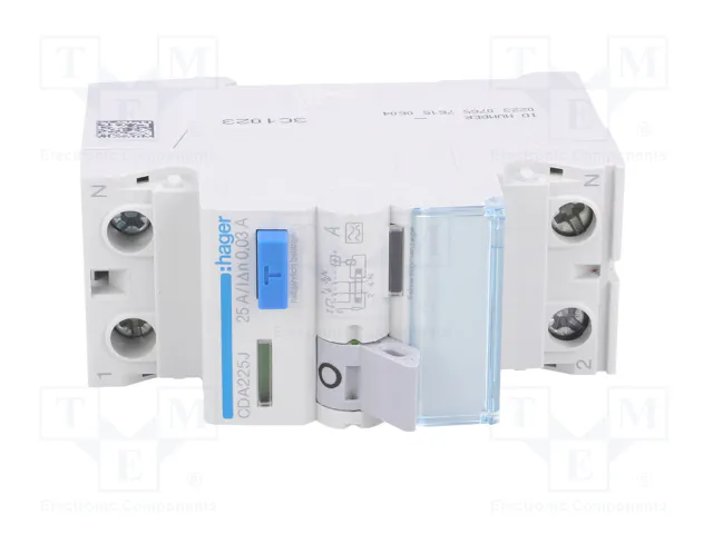 HAGER Interruptor diferencial 25A 30mA 1+N HAGER Interruptor diferencial 25A 30mA 1+N