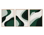 Wallity Cuadro Decorativo Enmarcado en MDF y Madera Maciza 50 x 70 cm (3 Piezas)