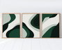 Wallity Cuadro Decorativo Enmarcado en MDF y Madera Maciza 50 x 70 cm (3 Piezas)