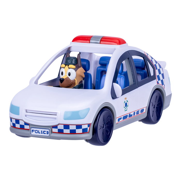 Moose Coche de Policía Bluey 19202 con Luces y Sonidos, Figura Incluida, Juguete para Niños +3 Años