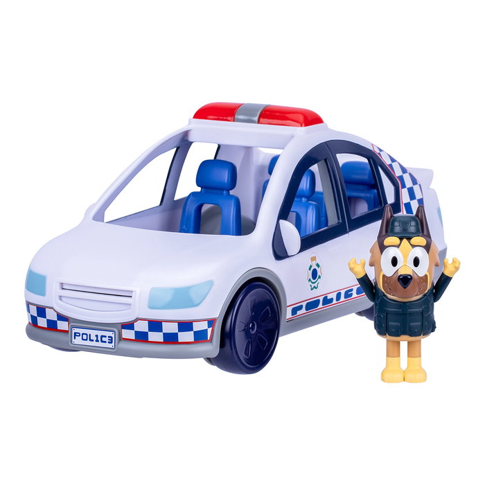 Moose Coche de Policía Bluey 19202 con Luces y Sonidos, Figura Incluida, Juguete para Niños +3 Años