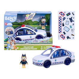 Moose Coche de Policía Bluey 19202 con Luces y Sonidos, Figura Incluida, Juguete para Niños +3 Años
