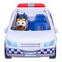 Moose Coche de Policía Bluey 19202 con Luces y Sonidos, Figura Incluida, Juguete para Niños +3 Años