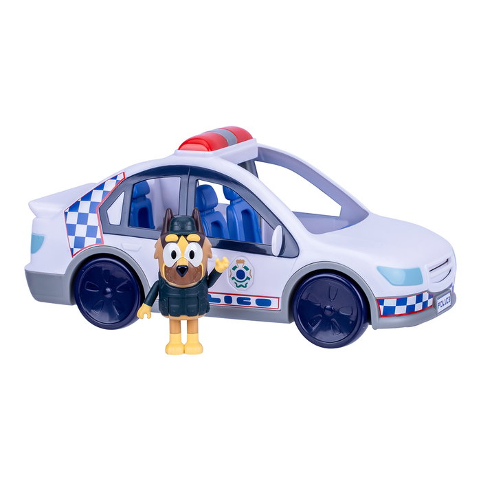 Moose Coche de Policía Bluey 19202 con Luces y Sonidos, Figura Incluida, Juguete para Niños +3 Años