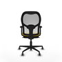 PIQUERAS Y CRESPO Silla de oficina Jorquera con mecanismo sincro, amarillo y blanco