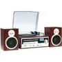 Inovalley CH14E Sistema HiFi Vintage con Codificación, Reproductor Vinilos, CD, K7 y Radio