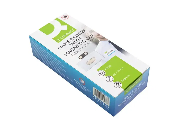 Q-connect Identificador KF14137 con Clip Magnético, Apertura Superior, 40x75 mm