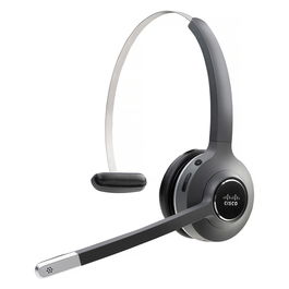 Cisco Auriculares Inalámbricos 561 para Oficina y Centro de Llamadas, Diadema Monoaural, Bluetooth, Negro y Gris