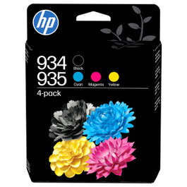 HP Pack de 4 Cartuchos de Tinta Original 934/935 (Negro, Cian, Magenta, Amarillo)