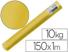 Liderpapel Papel Kraft Verjurado Amarillo 65 g/m2, Ancho 1 m x Largo 150 m por Rollo, Bobina de 10 kg para Embalaje y Envíos