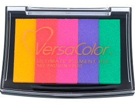 Tsukineko Almohadilla de Tinta Versacolor 5 Colores Fruta de la Pasión Opaca