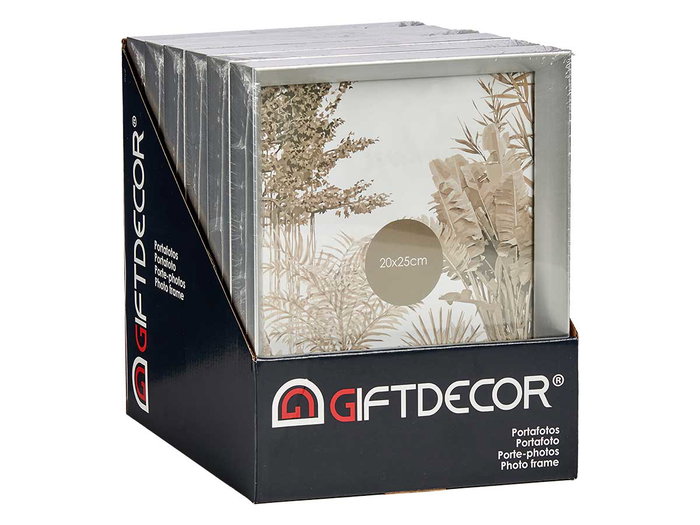Giftdecor Portafoto Plástico Plata 20x25 cm con Vidrio y Gancho para Colgar (Set de 24) Giftdecor Portafoto Plástico Plata 20x25 cm con Vidrio y Gancho para Colgar (Set de 24)