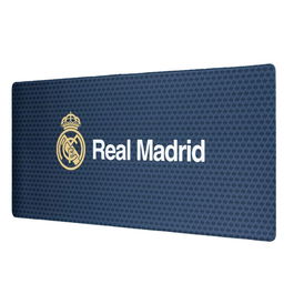 Grupo Erik Alfombrilla de Escritorio Gaming Real Madrid XL con Diseño Oficial y Borde Cosido - Superficie Textil y Base Antideslizante