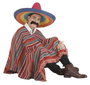 Creaciones Llopis Disfraz Adulto Mexicano Talla L con Poncho, Bigote y Sombrero