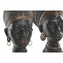 DKD Home Decor Figuras de Resina Africana Surtido de 2 Piezas