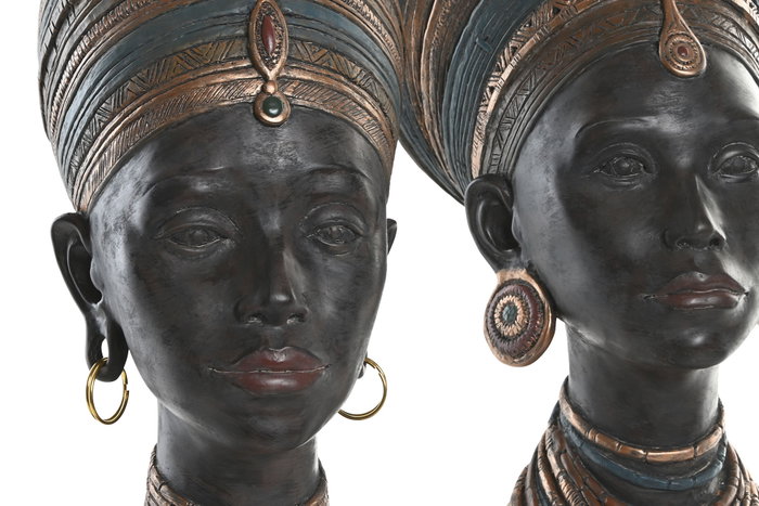 DKD Home Decor Figuras de Resina Africana Surtido de 2 Piezas DKD Home Decor Figuras de Resina Africana Surtido de 2 Piezas