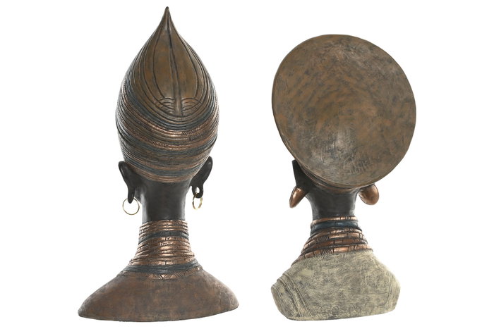 DKD Home Decor Figuras de Resina Africana Surtido de 2 Piezas DKD Home Decor Figuras de Resina Africana Surtido de 2 Piezas