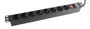Gembird Regleta para Rack PDU EG-PDU-012, 8 Salidas Schuko, 1U, Negro