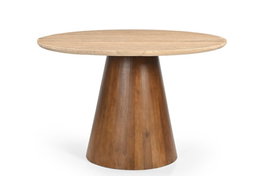 DKD Home Decor Mesa Comedor Moderno Mármol Mango 120 x 120 x 79 cm