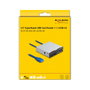 DeLOCK Lector de tarjetas SuperSpeed USB 3.5 pulg. 6 ranuras + USB Tipo-A Negro, Gris