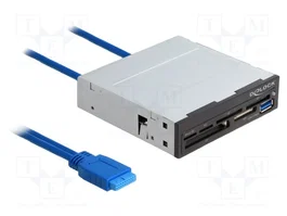DeLOCK Lector de tarjetas SuperSpeed USB 3.5 pul de 6 ranuras con 1 puerto USB Tipo-A