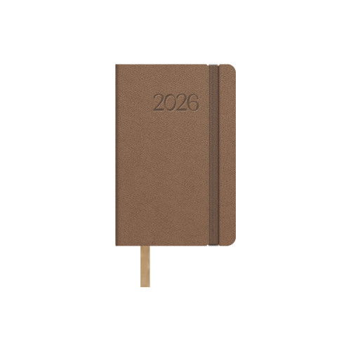 Agenda Anual (2026) Dohe Manhattan Cosida Tapa Extra Polipiel Con Goma 85X130 S/V Camel