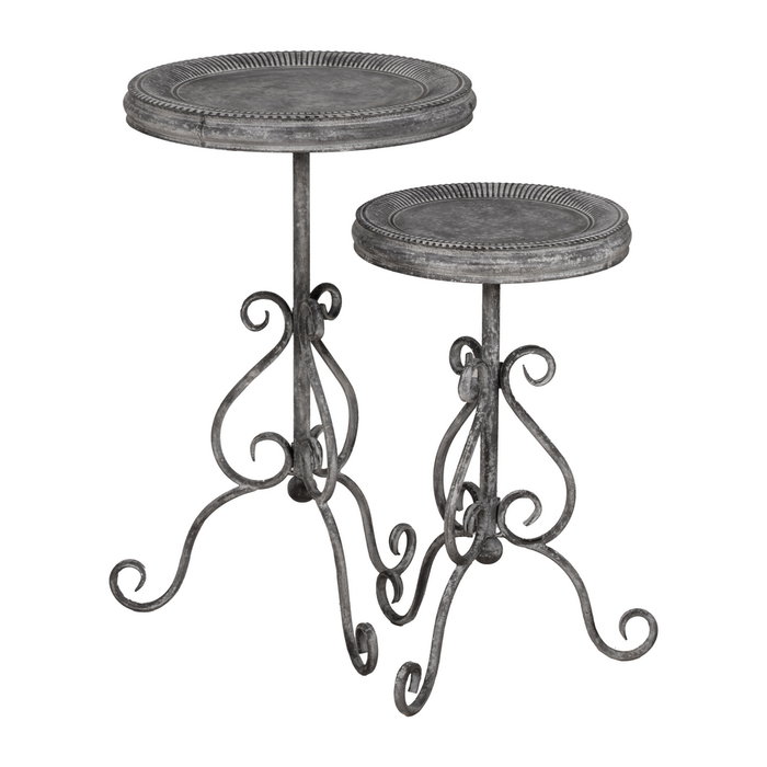 Mesita Gris Metal 45,50 X 45,50 X 73,50 cm