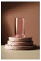 Hermia PB-420805 P Juego de Copas de Vidrio Rosa 3 Piezas 365 ml