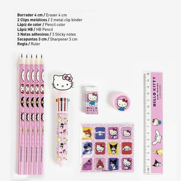 Cerdá Set Papelería Escolar Eva Hello Kitty Rosa