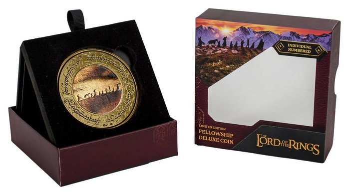 AAA Merchandise El Señor de los Anillos Moneda con Soporte La Comunidad AAA Merchandise El Señor de los Anillos Moneda con Soporte La Comunidad