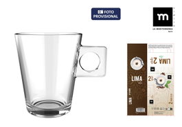 La Mediterranea Set de 2 Tazas Café con Leche 21 cl Lima Liso
