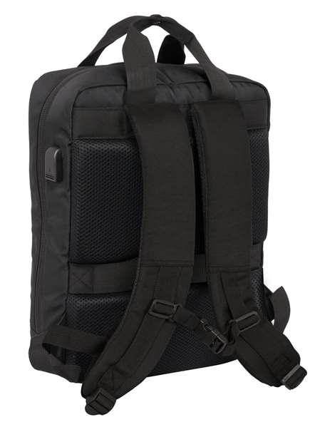 Safta Mochila para Portátil 13,3''+USB Real Madrid Premium 29x39x11 cm