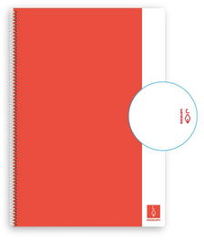 Bloc Escolofi Basic Tapa Dura A4 80H Liso 80G Coral (Set de 5)