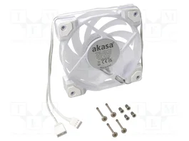 Akasa Ventilador Axial 120x120x25mm LED RGB Blanco